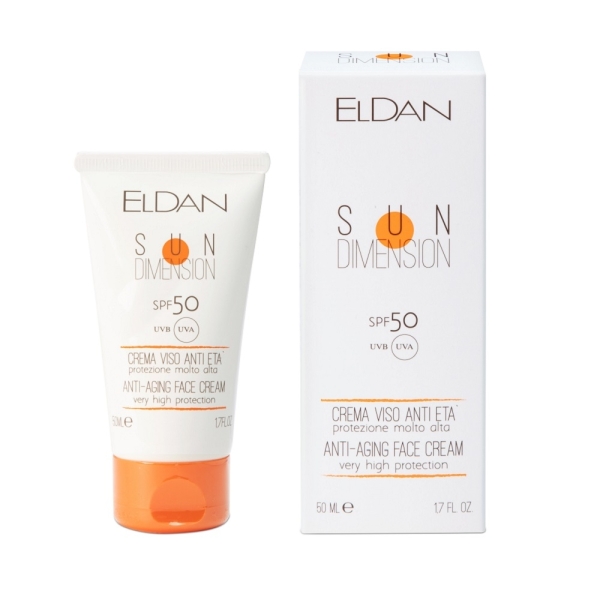 Eldan SUN DIMENSION Anti-aging kõrge kaitsefaktoriga päikesekaitsekreem näole SPF 50, 50 ml